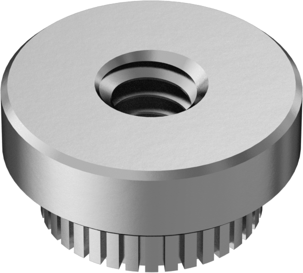 18-8 Paslanmaz Çelik Yumuşak Metal ve Plastik için Presle Takılan Somun, M2 x 0,4 mm Diş