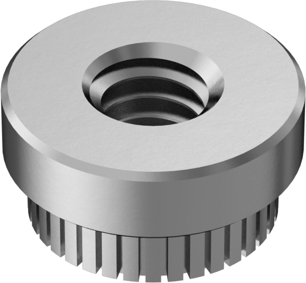 18-8 Paslanmaz Çelik Yumuşak Metal ve Plastik için Presle Takılan Somun, M2,5 x 0,45 mm Diş