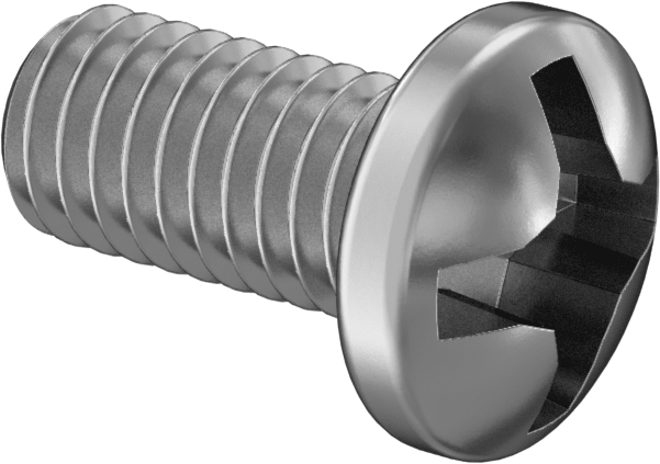 JIS 18-8 Paslanmaz Çelik Silindir Başlı Vida, M3 x 0,5 mm Diş Boyutu, 6 mm Uzunluk