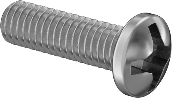JIS 18-8 Paslanmaz Çelik Silindir Başlı Vida, M3 x 0,5 mm Diş Boyutu, 10 mm Uzunluk