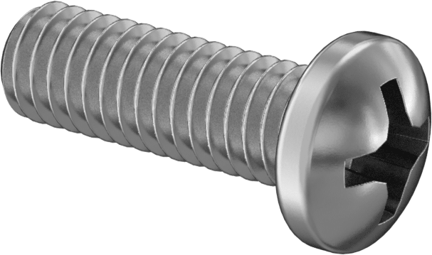 JIS 18-8 Paslanmaz Çelik Silindir Başlı Vida, M4 x 0,7 mm Diş Boyutu, 12 mm Uzunluk