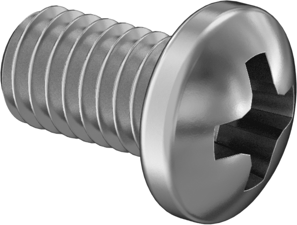 JIS 18-8 Paslanmaz Çelik Silindir Başlı Vida, M6 x 1 mm Diş Boyutu, 10 mm Uzunluk