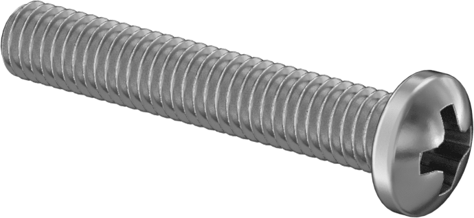 JIS 18-8 Paslanmaz Çelik Silindir Başlı Vida, M6 x 1 mm Diş Boyutu, 35 mm Uzunluk