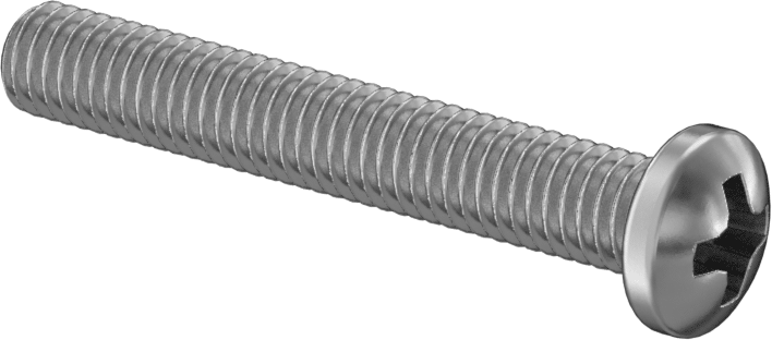 JIS 18-8 Paslanmaz Çelik Silindir Başlı Vida, M6 x 1 mm Diş Boyutu, 40 mm Uzunluk