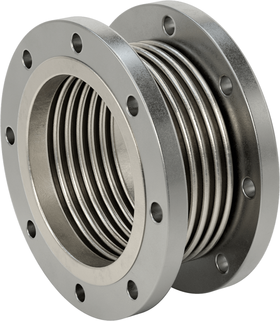 Flanşlı Uçlu Yüksek Sıcaklık Tamamen Metal Genleşme Derzi, 13-1/2" Flanş Dış Çapı