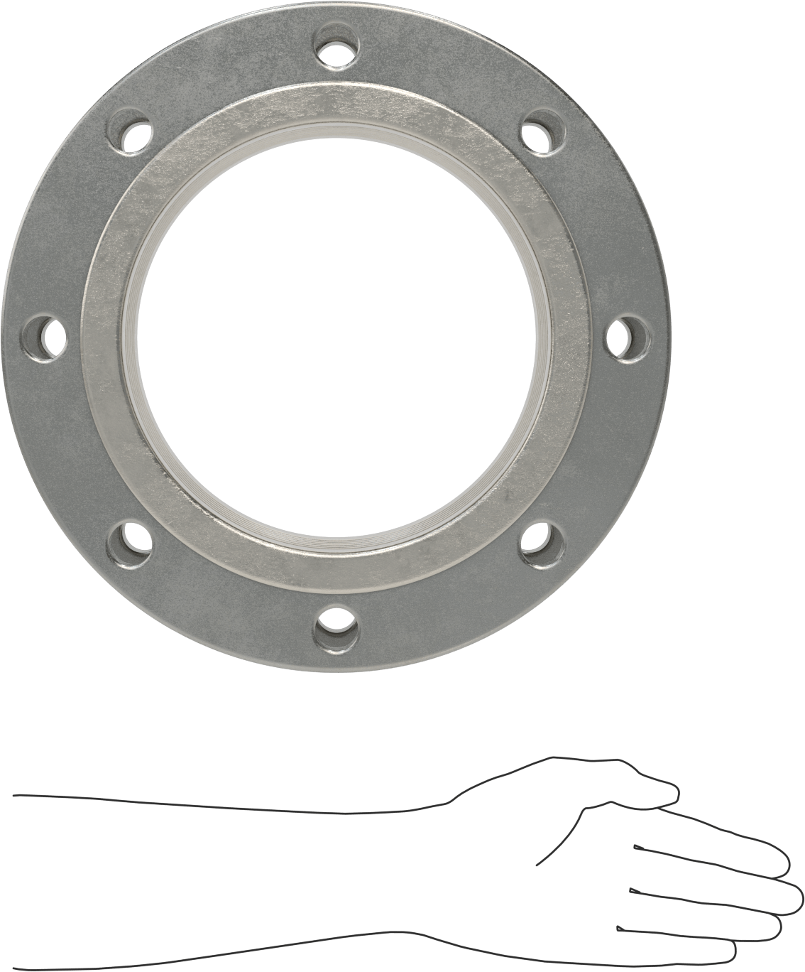 Flanşlı Uçlu Yüksek Sıcaklık Tamamen Metal Genleşme Derzi, 13-1/2" Flanş Dış Çapı