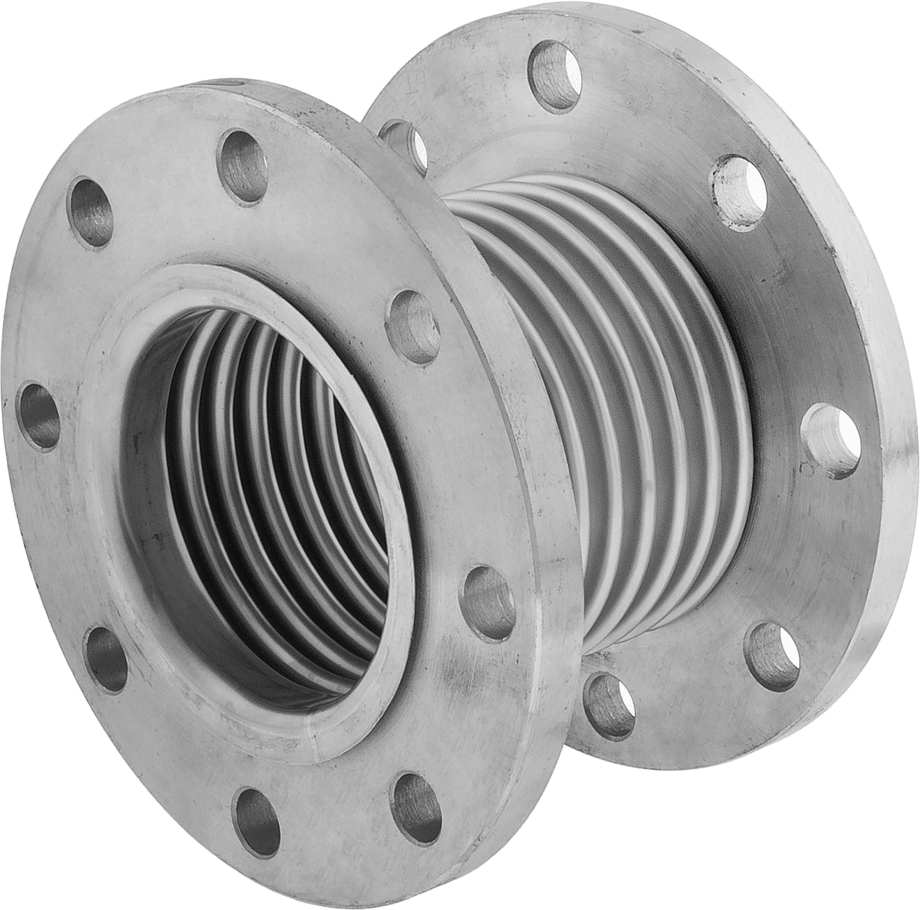 Flanşlı Uçlu Yüksek Sıcaklık Tamamen Metal Genleşme Derzi, 9" Flanş Dış Çapı