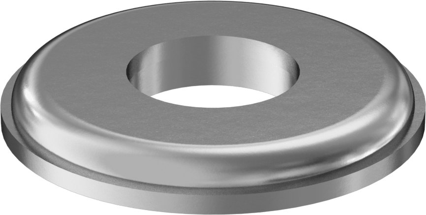 316 SS&PVC Yüksek Basınçlı Yapıştırılmış Sızdırmazlık Rondelası, 1/4" Boyutlu Vida Başları ve Somunlar için, 0.255" ID, 0.625" OD