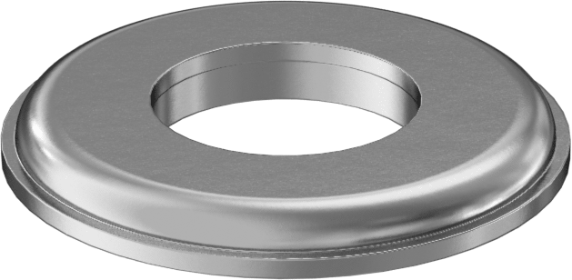 316 SS&PVC Yüksek Basınçlı Yapıştırılmış Sızdırmazlık Rondelası, 3/8" Boyutlu Vida Başlıkları ve Somunlar için, 0.385" ID, 0.81" OD