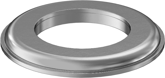 316 SS&PVC Yüksek Basınçlı Yapıştırılmış Sızdırmazlık Rondelası, 5/8" Boyutlu Vida Başlıkları ve Somunlar için, 0.639" ID, 1.135" OD