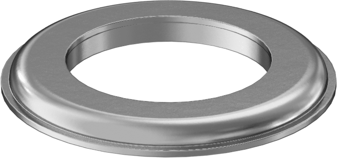 316 SS&PVC Yüksek Basınçlı Yapıştırılmış Sızdırmazlık Rondelası, 7/8" Boyutlu Vida Başlıkları ve Somunlar için, 0.893" ID, 1.44" OD