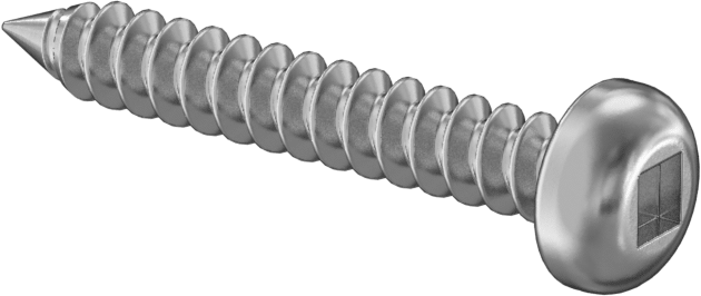 Sac Metal için Kare Tahrikli Yuvarlak Başlı Vidalar, 18-8 Paslanmaz Çelik, 4 Numara Boyut, 3/4" Uzunluk