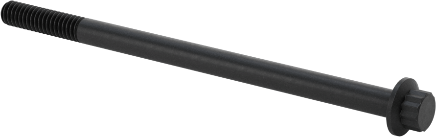 Çelik 12 Uçlu Vida, Siyah Oksit, 1/4"-20 Diş Boyutu, 4-1/2" Uzunluk