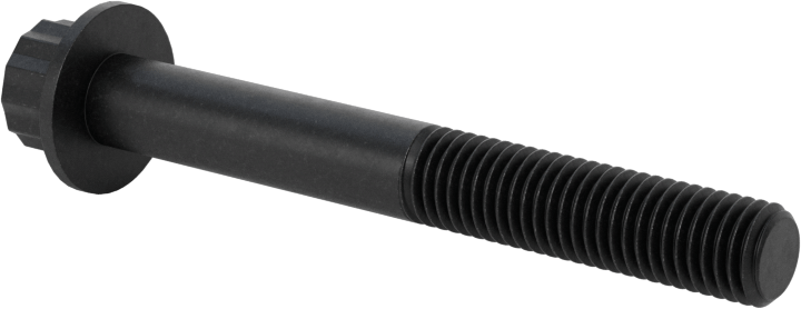 Çelik 12 Uçlu Vida, Siyah Oksit, 1/4"-28 Diş Boyutu, 2" Uzunluk