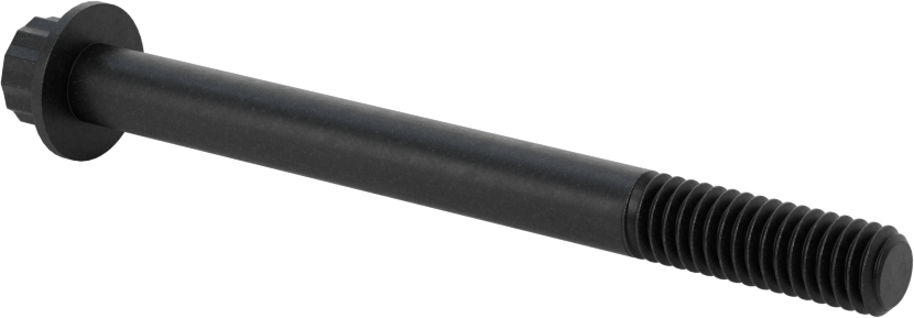 Çelik 12 Uçlu Vida, Siyah Oksit, 5/16"-18 Diş Boyutu, 3-1/2" Uzunluk