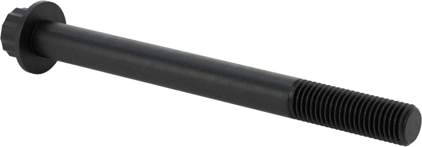 Çelik 12 Uçlu Vida, Siyah Oksit, 5/16"-24 Diş Boyutu, 3-1/2" Uzunluk