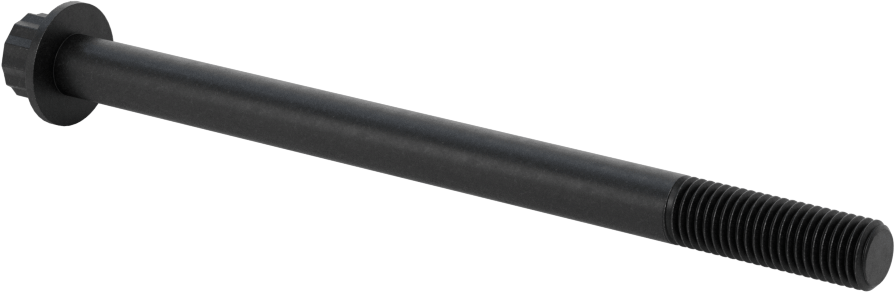 Çelik 12 Uçlu Vida, Siyah Oksit, 5/16"-24 Diş Boyutu, 4-1/2" Uzunluk