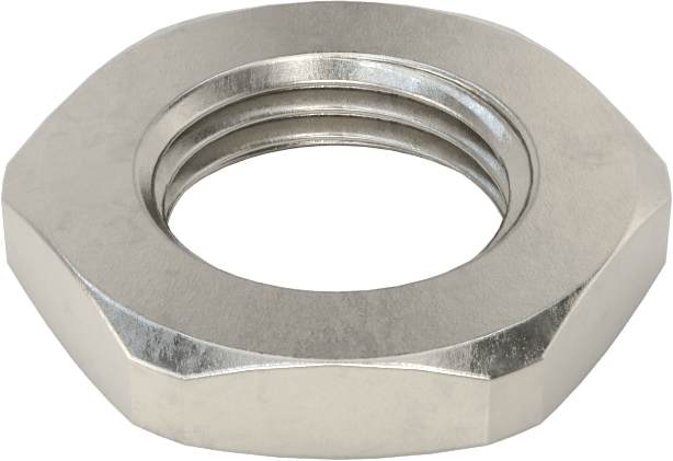 Paslanmaz Çelik Altıgen Panel Somunu, 1/8 NPSM, 5/8" Genişlik, 1/8" Yüksek
