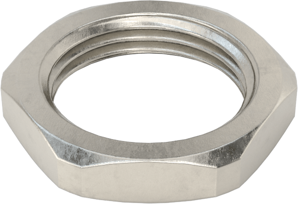 Paslanmaz Çelik Altıgen Panel Somunu, 1/2"-28 UNEF, 1/8" Yüksek