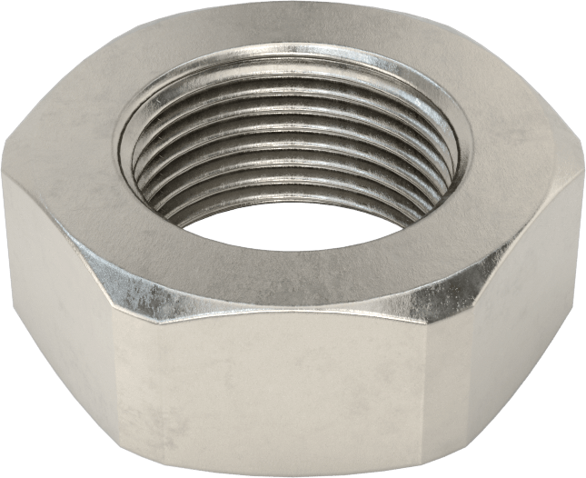 Paslanmaz Çelik Altıgen Panel Somunu, 5/8"-24 UNEF, 3/8" Yükseklik