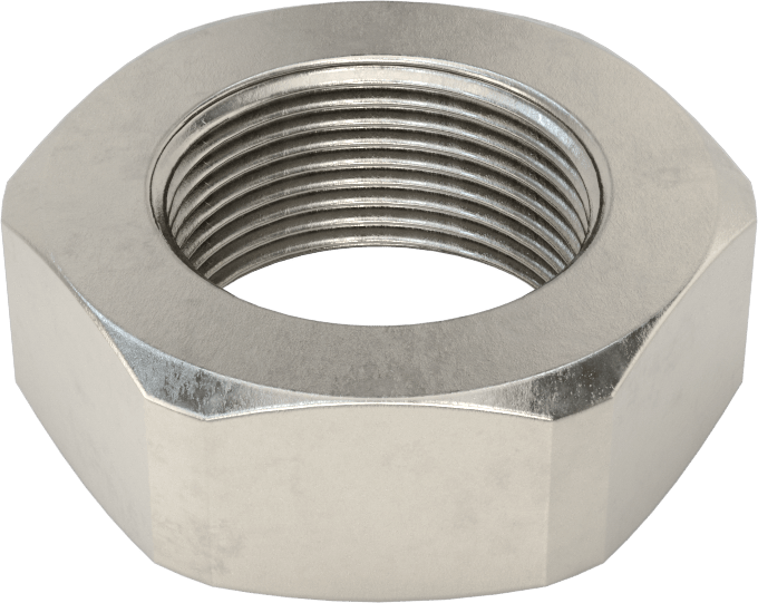 Paslanmaz Çelik Altıgen Panel Somunu, 7/8"-20 UNEF, 31/64" Yükseklik