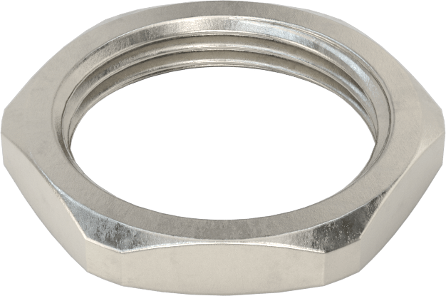Paslanmaz Çelik Altıgen Panel Somunu, 5/8"-27 UNS, 1/8" Yüksek