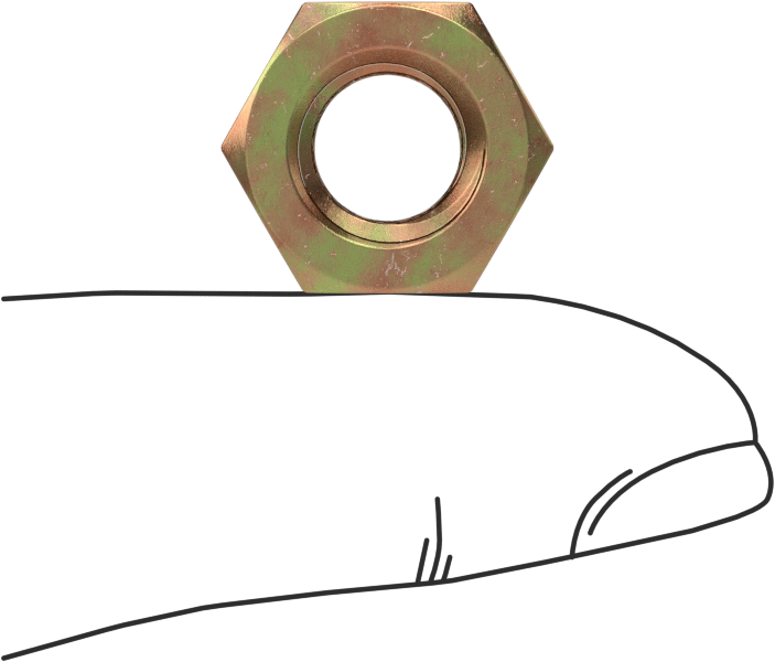Mil. Spec. Yüksek Mukavemetli Çelik Altıgen Somun, Kadmiyum Sarı-Kromat Kaplama, 3/8"-16 Diş, MS51967-9