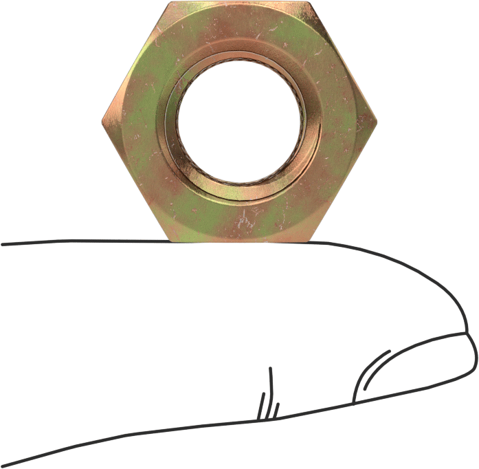 Mil. Spec. Yüksek Mukavemetli Çelik Altıgen Somun, Kadmiyum Sarı-Kromat Kaplama, 1/2"-13 Diş, MS51967-15