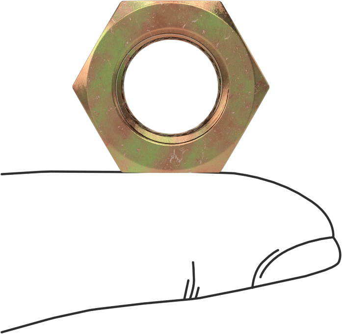 Mil. Spec. Yüksek Mukavemetli Çelik Altıgen Somun, Kadmiyum Sarı-Kromat Kaplama, 1/2"-20 Diş, MS51968-15