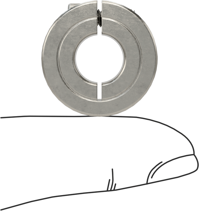Kelepçeleme Mil Yaka, 3/8" Çap için, 316 Paslanmaz Çelik