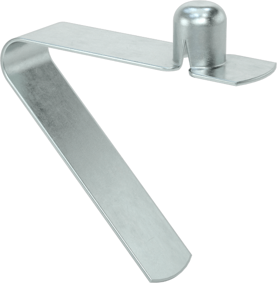 Teleskopik Boru için Yaylı Çelik Düğme Klipsi, Çinko Kaplamalı, Tek Düğme, 1/2“ ila 7/8” Boru İç Çapı için