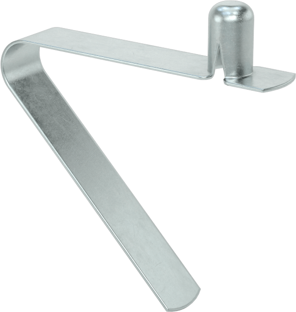 Teleskopik Boru için Yaylı Çelik Düğme Klipsi, Çinko Kaplamalı, Tek Düğme, 1/2“ ila 1-1/4” Boru İç Çapı için