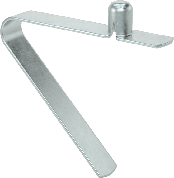 Teleskopik Boru için Yaylı Çelik Düğme Klipsi, Çinko Kaplamalı, Tek Düğme, 3/8“ ila 5/8” Boru İç Çapı için
