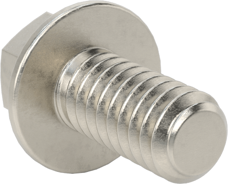 Aşırı Mukavemetli Flanşlı Altıgen Başlı Vida, 18-8 Paslanmaz Çelik, 1/4"-20 Diş Boyutu, 1/2" Uzunluk