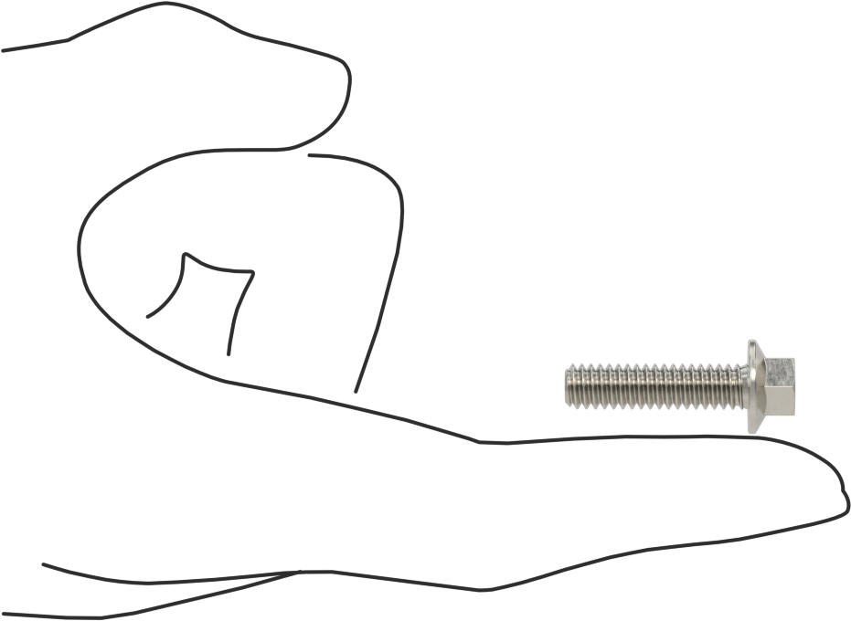 Aşırı Mukavemetli Flanşlı Altıgen Başlı Vida, 18-8 Paslanmaz Çelik, 1/4"-20 Diş Boyutu, 1" Uzunluk