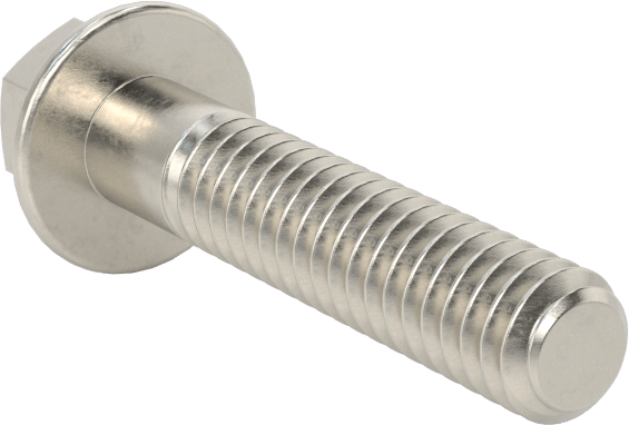 Aşırı Mukavemetli Flanşlı Altıgen Başlı Vida, 450 Paslanmaz Çelik, 1/4"-20 Diş Boyutu, 1-1/4" Uzunluk