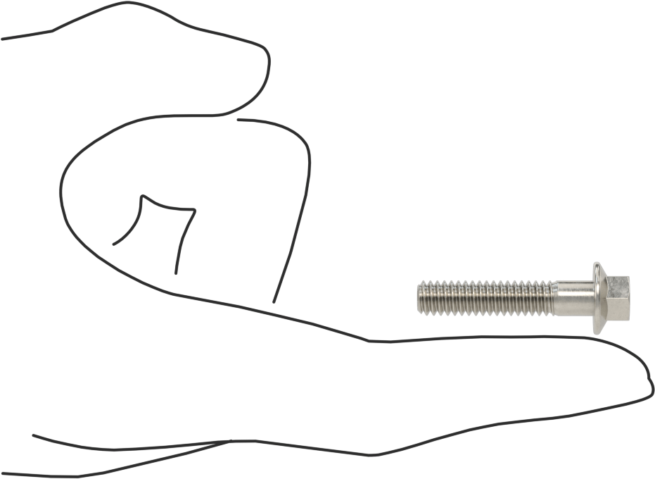 Aşırı Mukavemetli Flanşlı Altıgen Başlı Vida, 450 Paslanmaz Çelik, 1/4"-20 Diş Boyutu, 1-1/4" Uzunluk