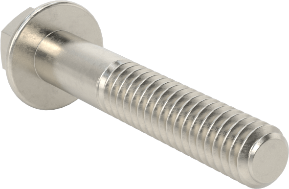 Aşırı Mukavemetli Flanşlı Altıgen Başlı Vida, 450 Paslanmaz Çelik, 1/4"-20 Diş Boyutu, 1-1/2" Uzunluk