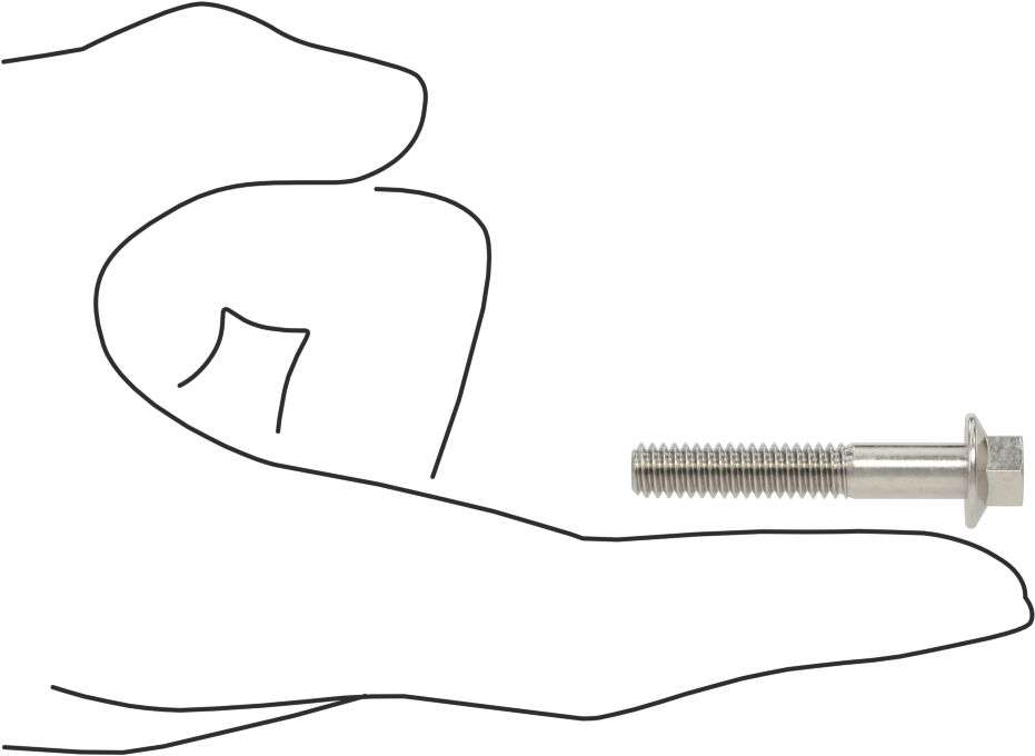 Aşırı Mukavemetli Flanşlı Altıgen Başlı Vida, 450 Paslanmaz Çelik, 1/4"-20 Diş Boyutu, 1-1/2" Uzunluk