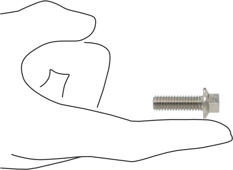 Aşırı Mukavemetli Flanşlı Altıgen Başlı Vida, 18-8 Paslanmaz Çelik, 5/16"-18 Diş Boyutu, 1" Uzunluk