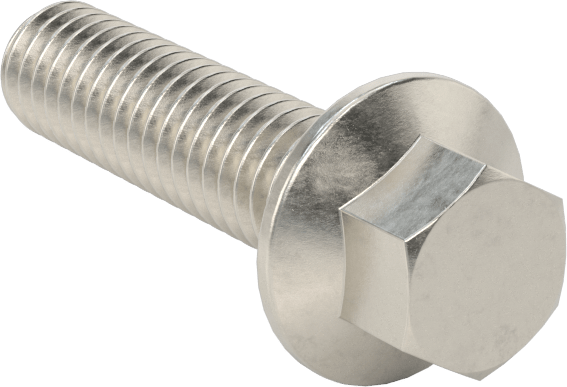 Aşırı Mukavemetli Flanşlı Altıgen Başlı Vida, 18-8 Paslanmaz Çelik, 5/16"-18 Diş Boyutu, 1-1/4" Uzunluk