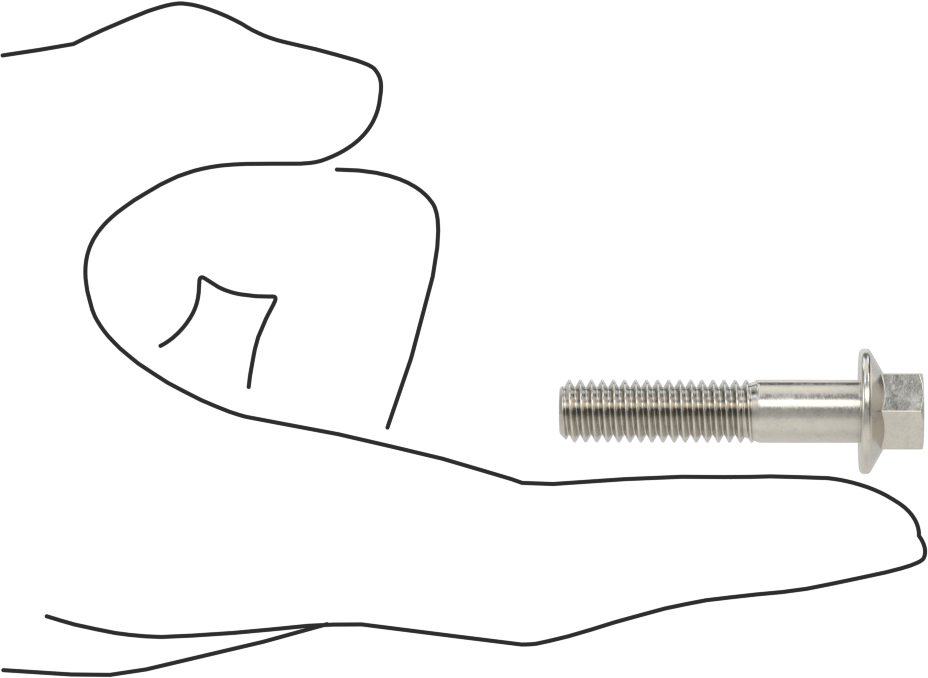 Aşırı Mukavemetli Flanşlı Altıgen Başlı Vida, 450 Paslanmaz Çelik, 5/16"-18 Diş Boyutu, 1-1/2" Uzunluk
