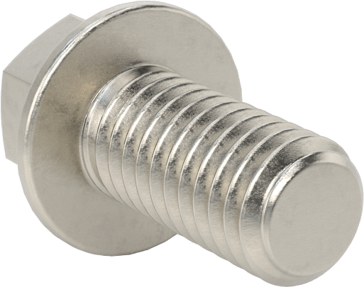 Aşırı Mukavemetli Flanşlı Altıgen Başlı Vida, 18-8 Paslanmaz Çelik, 3/8"-16 Diş Boyutu, 3/4" Uzunluk