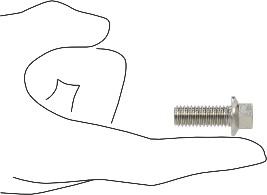 Aşırı Mukavemetli Flanşlı Altıgen Başlı Vida, 18-8 Paslanmaz Çelik, 3/8"-16 Diş Boyutu, 1" Uzunluk
