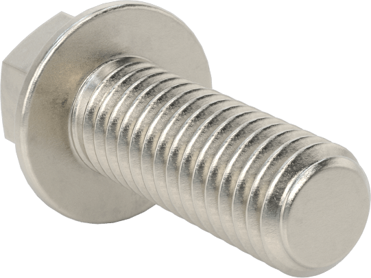 Aşırı Mukavemetli Flanşlı Altıgen Başlı Vida, 18-8 Paslanmaz Çelik, 3/8"-16 Diş Boyutu, 1" Uzunluk