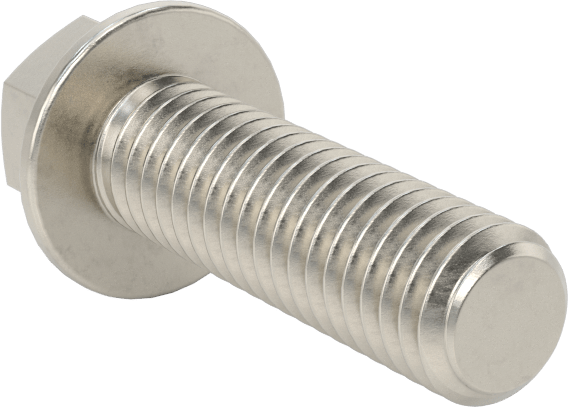 Aşırı Mukavemetli Flanşlı Altıgen Başlı Vida, 18-8 Paslanmaz Çelik, 3/8"-16 Diş Boyutu, 1-1/4" Uzunluk