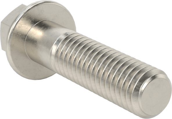 Aşırı Mukavemetli Flanşlı Altıgen Başlı Vida, 450 Paslanmaz Çelik, 3/8"-16 Diş Boyutu, 1-1/2" Uzunluk