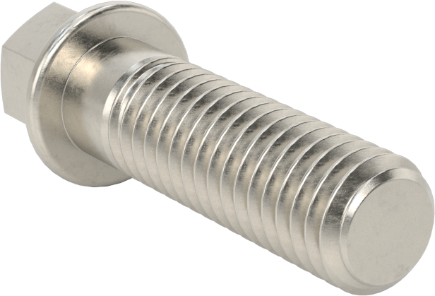 Aşırı Mukavemetli Flanşlı Altıgen Başlı Vida, 450 Paslanmaz Çelik, 7/16"-14 Diş Boyutu, 1-1/2" Uzunluk
