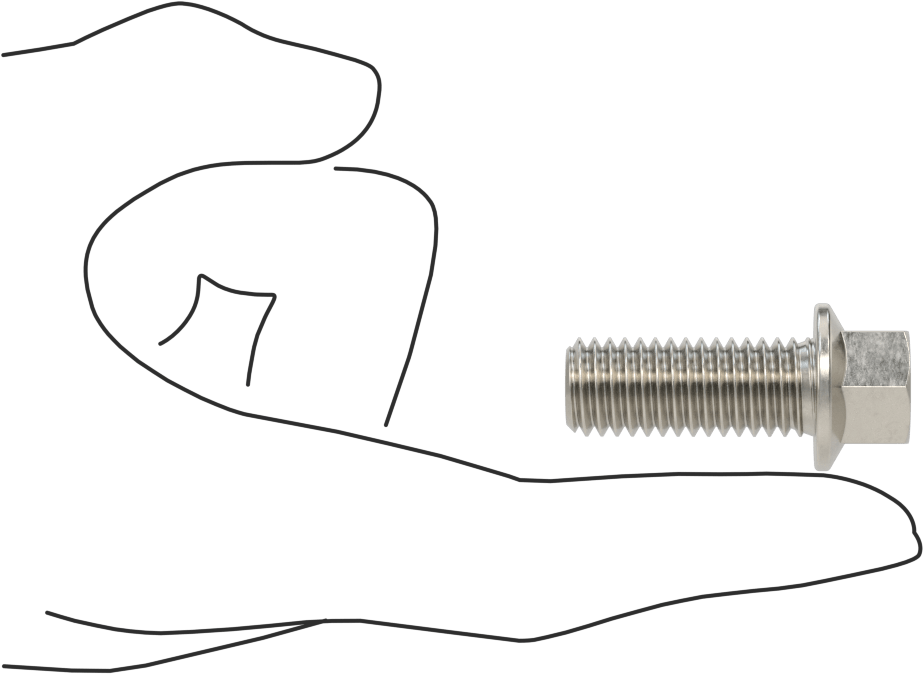 Aşırı Mukavemetli Flanşlı Altıgen Başlı Vida, 450 Paslanmaz Çelik, 1/2"-13 Diş Boyutu, 1-1/4" Uzunluk