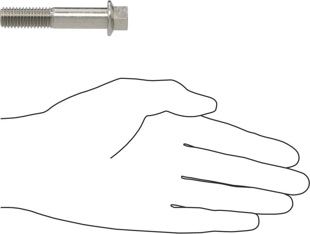Aşırı Mukavemetli Flanşlı Altıgen Başlı Vida, 450 Paslanmaz Çelik, 1/2"-13 Diş Boyutu, 2-1/2" Uzunluk